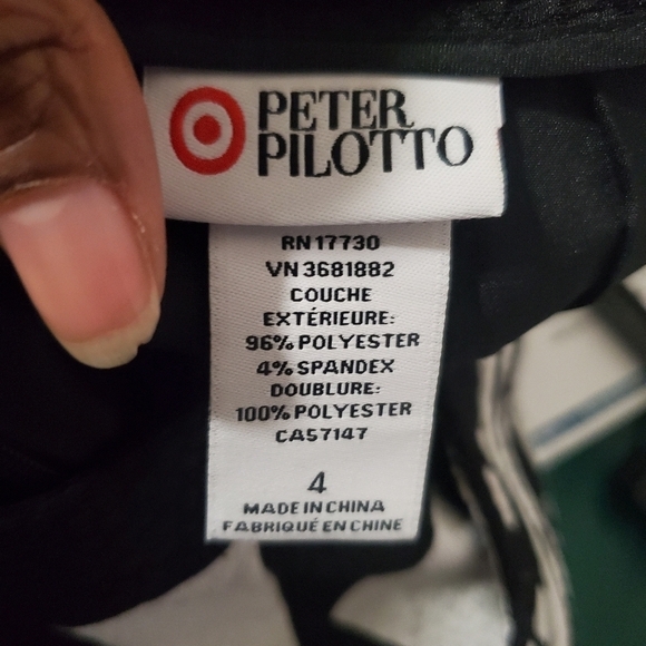 Peter Pilotto for Target Womens Mini Skirt-Sz 8-Black/White-Geometric Asymmetric - Picture 6 of 6